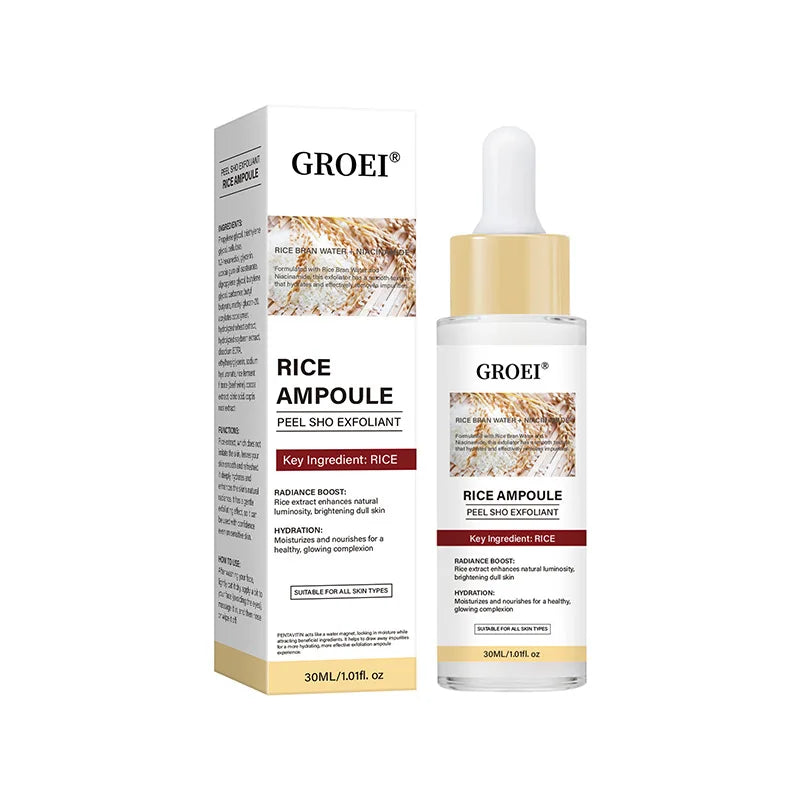 Peel Shot Ampule Set Rice Toner Moisturizing Facial Essence Glowing Skin Water-oil Balancing Essence Revitalizing Skin Dullness