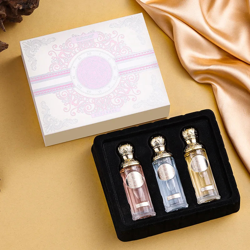 Arabian Women's Perfume 3pcs Set Long-lasting Oud Musk Sandalwood Woody Perfume Rich And Alluring Floral Fruity Eau De Toilette